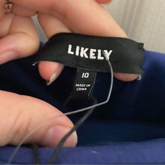 Revolve Likely NWT Camden One Shoulder Thigh Slit Long Maxi Gown Blue Size 10 - Picture 9 of 12